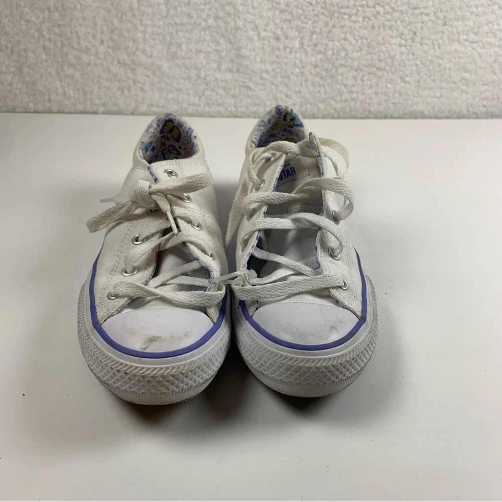 Converse Madison Magic Sneakers Padded Lace‎ Up Floral Print Size 4 White 7280
